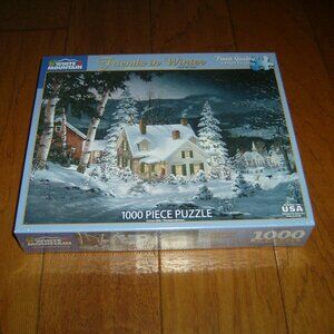 White Mountain Friends in Winter 1,000 pc. Christmas Puzzle, NEW